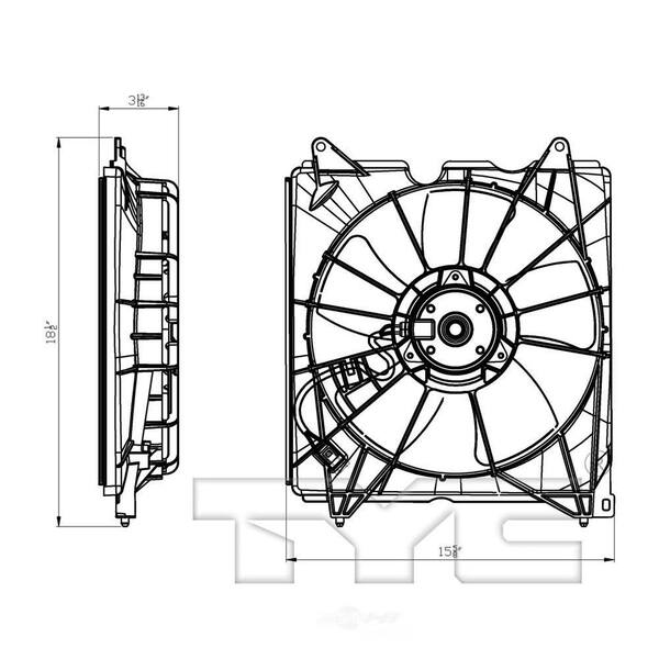 TYC 611420 Cooling Fan Assembly Replacement For Honda Accord - OE Comparable Fit & Performance
