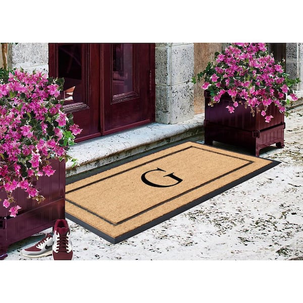 Rubber-Cal Grand Double-Door Doormat Kit - 24 x 57 - 2 Doormats - Brown