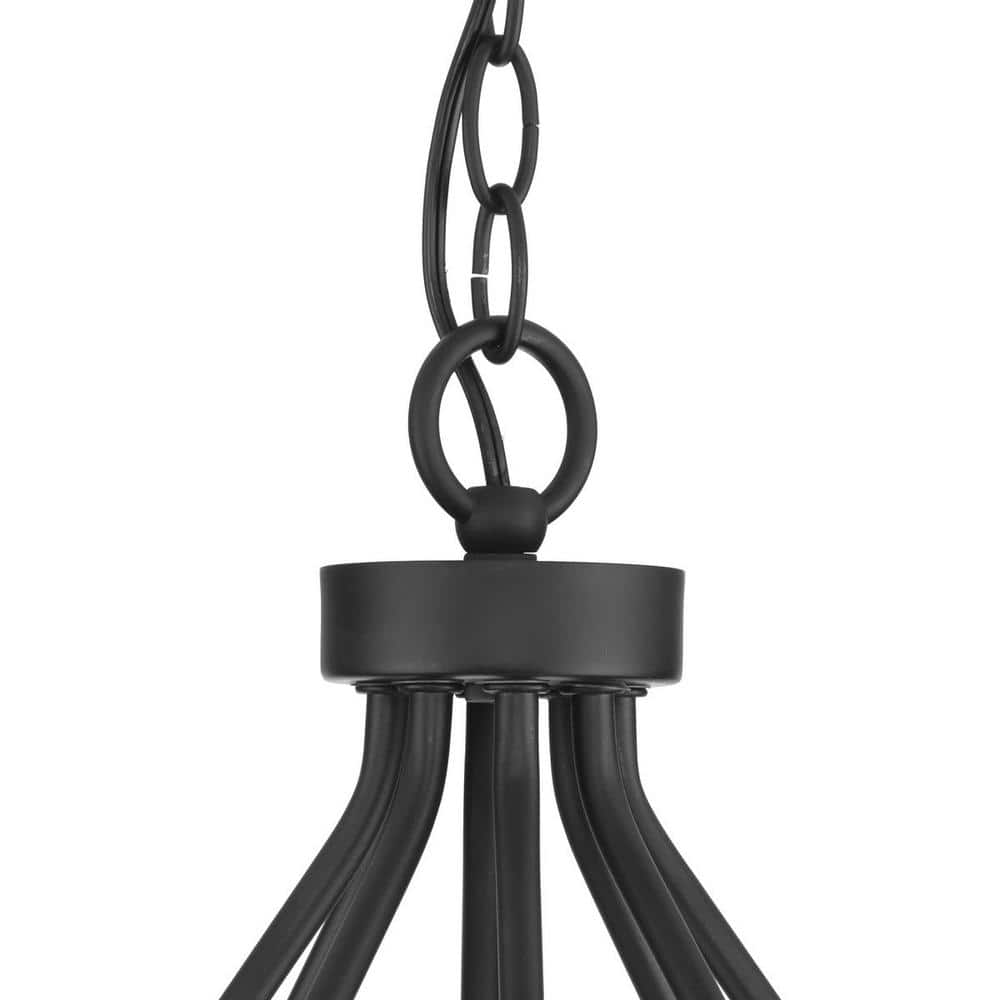 Breckenridge Matte Black 8-Light Candle Chandelier