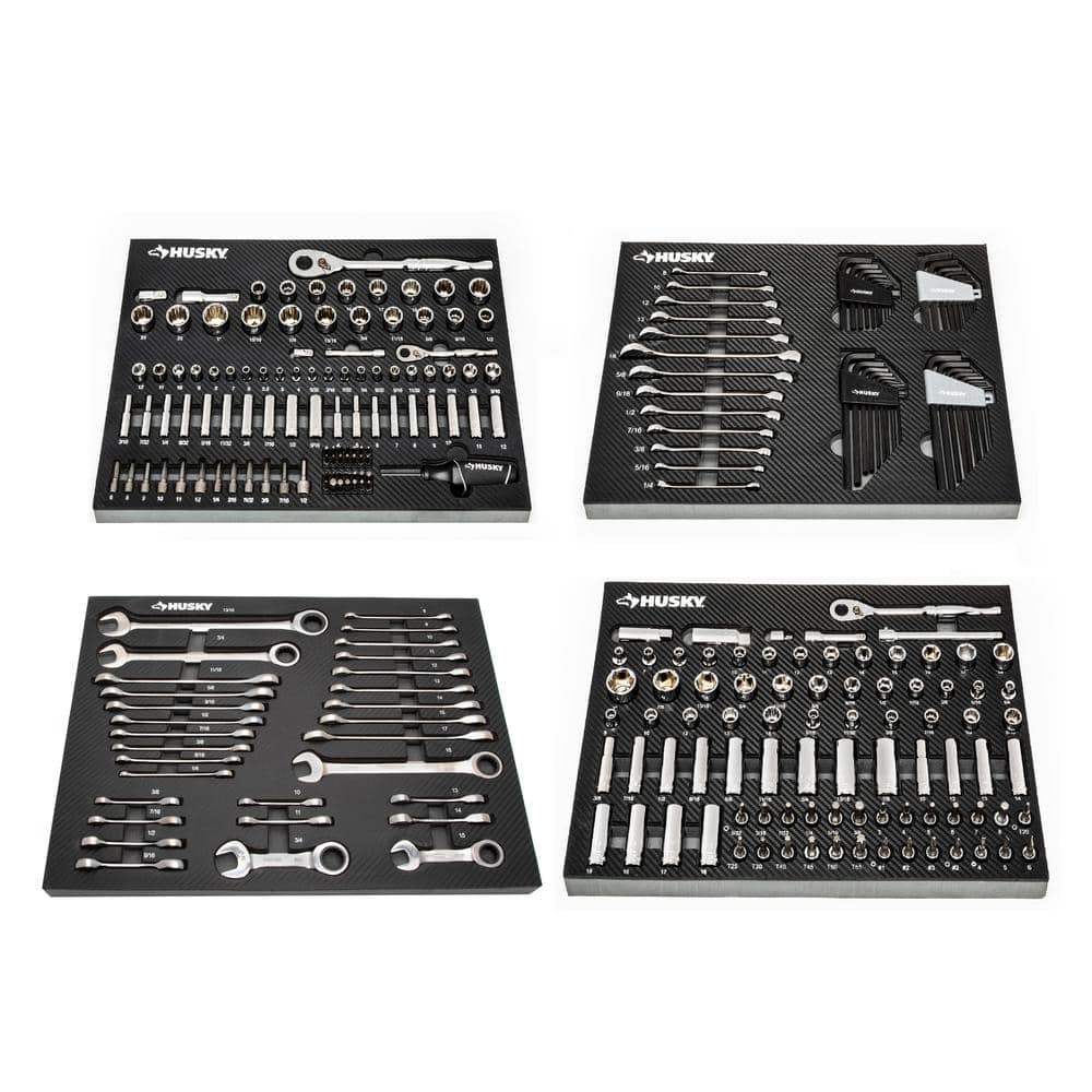 Husky Mechanics Tool Set in EVA Trays (274-Piece) H274MTSEVACB