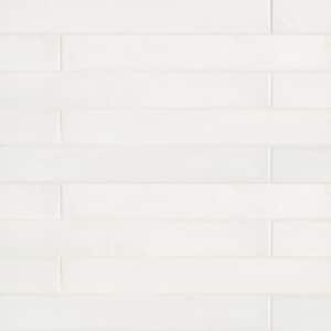 Allora Rectangle 3 in. x 24 in. Matte Solid White Porcelain Floor Tile (10.66 sq. ft./Case)