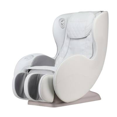 Beige PU Leather SL Track Full Body and Shiatsu Recliner Massage Chair with Bluetooth Speaker (Set of 1)
