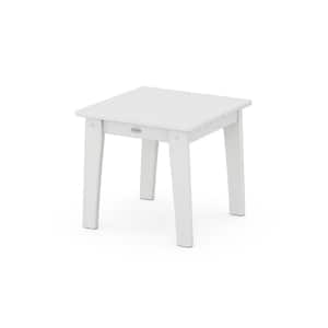 Grant Park White Square Plastic Outdoor Side Table