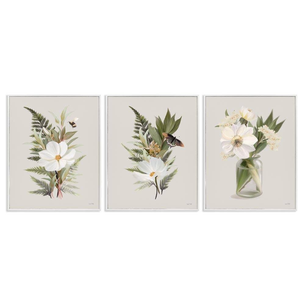 Country Magnolia Bundles by House Fenway 3 Piece White Framed Nature Giclee Art Print 14 in. x 11 in. price history on PriceWatchPro