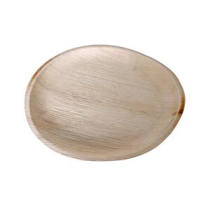 Areca Leaf 10 in. x 10 in. Tan Round Plates (Set of 25)