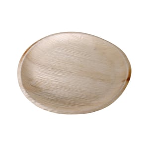 Areca Leaf 7 in. x 7 in. Tan Round Plates (Set of 50)