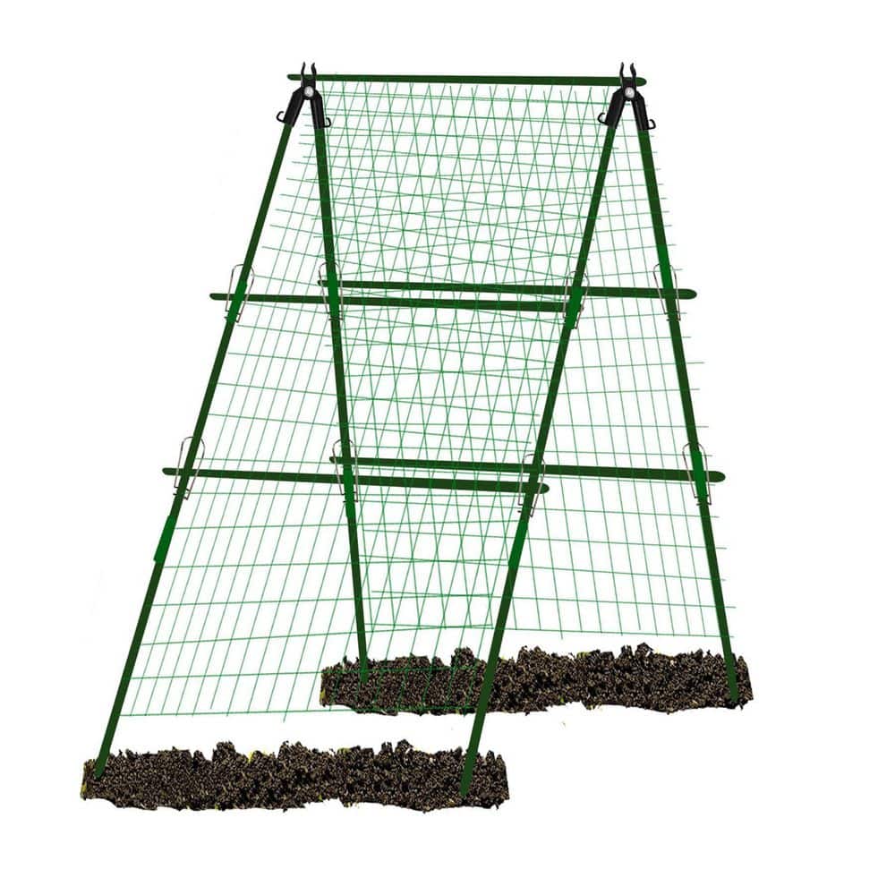 48 in. Tall Metal Garden Arch Cucumber Trellis with High-Quality, Weather-R
