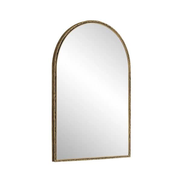 Unbranded Banbury 24 in. W x 35 in. H Arch Framed Tilt Wall Bathroom Vanity Mirror in Brushed Nickel
