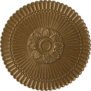 30 in. x 1-1/4 in. Nexus Urethane Ceiling Medallion (Fits Canopies up to 2-3/4 in.), Pale Gold