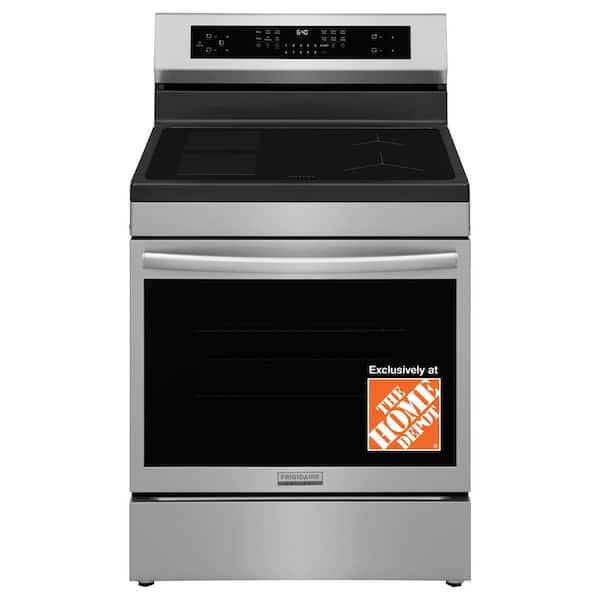 Gallery 30 in. 4 Burner Elements Free-Standing Induction Range in Stainless Steel with Air Fry