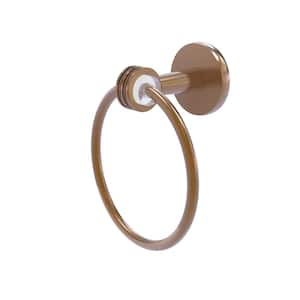 Clearview Collection Wall Mounted Towel Ring with Dotted Accents in Brushed Bronze