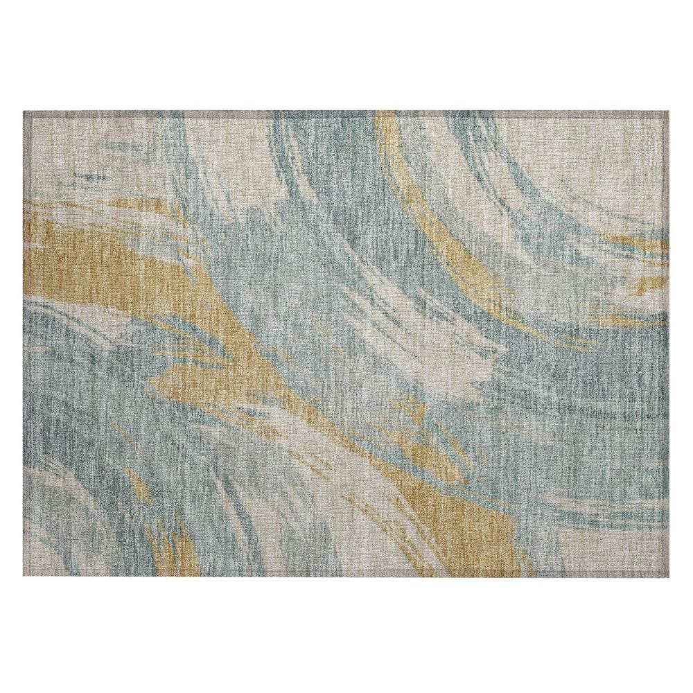 Chantille Machine Washable Indoor/Outdoor Abstract ACN2957 Spa 2 ft. x 3 ft. Accent Rug price history on PriceWatchPro