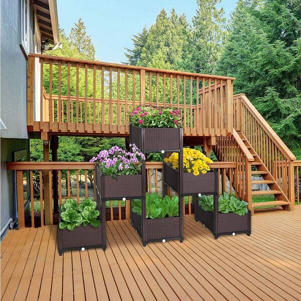 Ejoy Diy Elevated Garden Plastic, Deck Vegetable Garden Kit