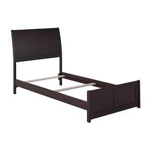 Portland Espresso Twin XL Traditional Bed with Matching Foot Board