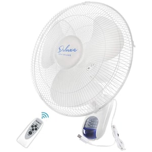 16 in. 3 Fan Speeds 3 Oscillating Modes Wall Fan in White with Remote Control