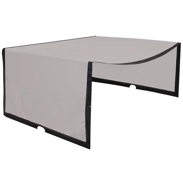 Sunnydaze 9 ft. x 12 ft. Polyester Retractable Pergola Canopy Shade in Gray