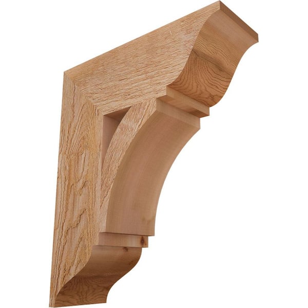 Ekena Millwork 6 in. x 22 in. x 18 in. Western Red Cedar Thorton Traditional Rough Sawn Bracket