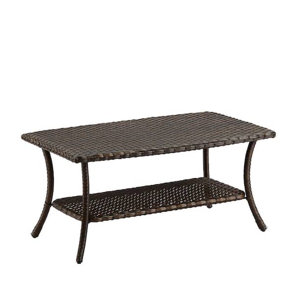 Gymojoy Brentwood Full-Woven Wicker Outdoor Patio Coffee Table