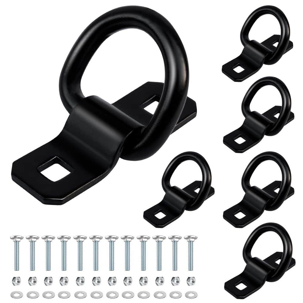 6-Piece 3/8 in. Steel Trailer D Ring Tie Down Anchors with Screws, Heavy Duty for Flatbed Trucks, 6000 lbs price history on PriceWatchPro