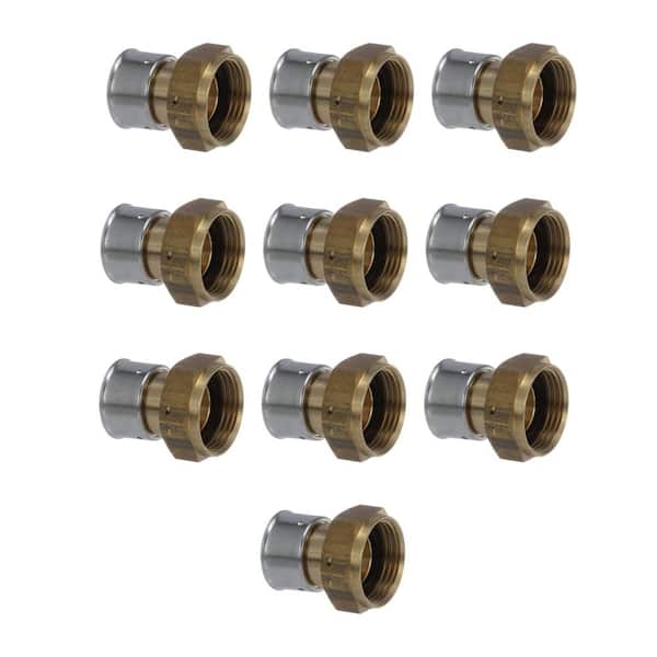 Viega PureFlow 1 in. Press x 1 in. F BSP Zero Lead Bronze Tailpiece (10-pack)