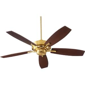 Soho 52 in. Indoor Aged Brass Ceiling Fan