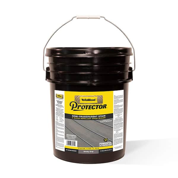 YellaWood Protector 5 gal. Smoky Gray Semi-Transparent Exterior Deck Stain and Sealer