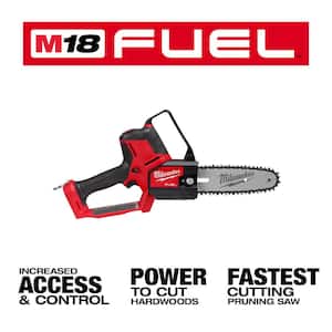 M18 FUEL 8 in. 18V Lithium-Ion Brushless Electric Cordless Chainsaw HATCHET w/M18 Sawzall, 6.0 Ah, 5 Ah Battery (2-Tool)