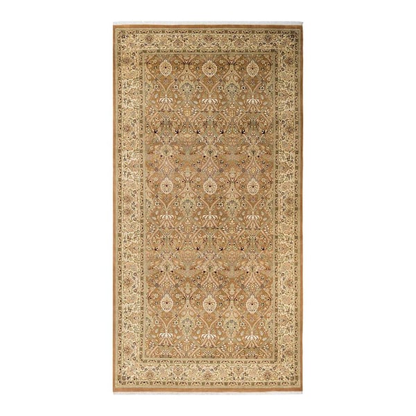 Solo Rugs Mogul, One of a Kind Traditional Bronze 6' 0" ft x 11' 10" ft Floral Runner Area Rug