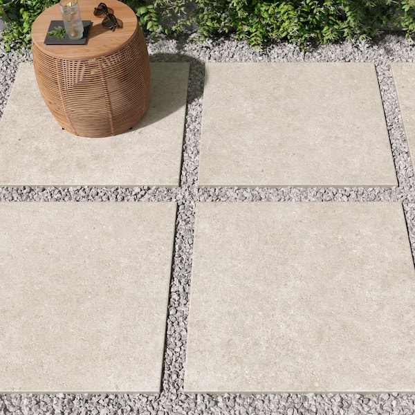 Corso Italia Pietra Limestone White 24 in. x 24 in. x 0.75 in. Stone Look Porcelain Paver (Case of 2)