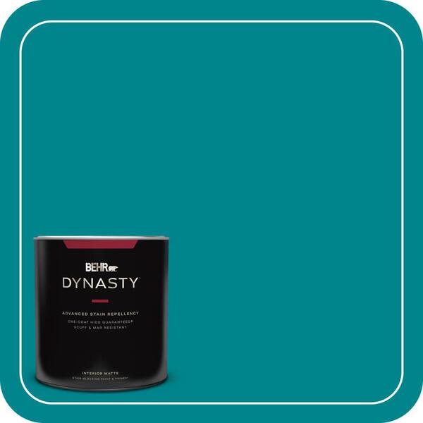 BEHR DYNASTY 1 qt. #500B-7 Tucson Teal Matte Interior Stain-Blocking Paint and Primer