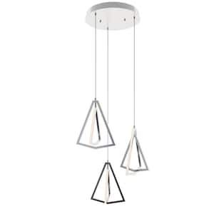 Gianna Integrated LED Satin Nickel, Frosted Pendant