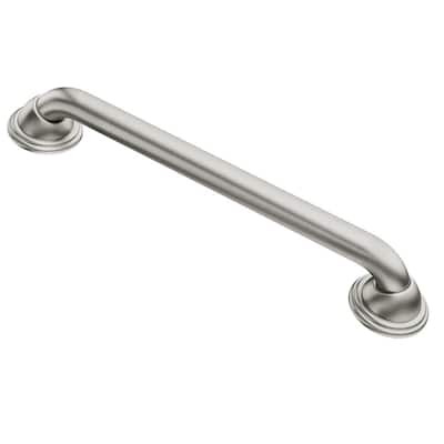 Home Care Designer Elite 24 in. x 1-1/4 in. Concealed Screw Grab Bar with SecureMount in Brushed Nickel