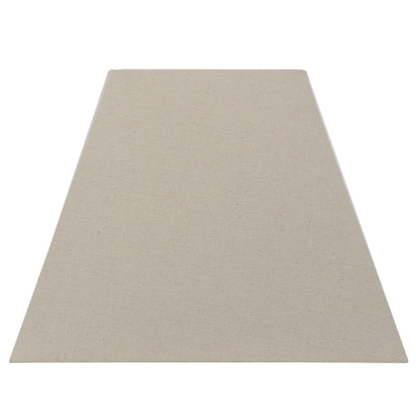 Hampton Bay Mix and Match 13 in. L x 10.5 in. H Beige Square Table Lamp Shade