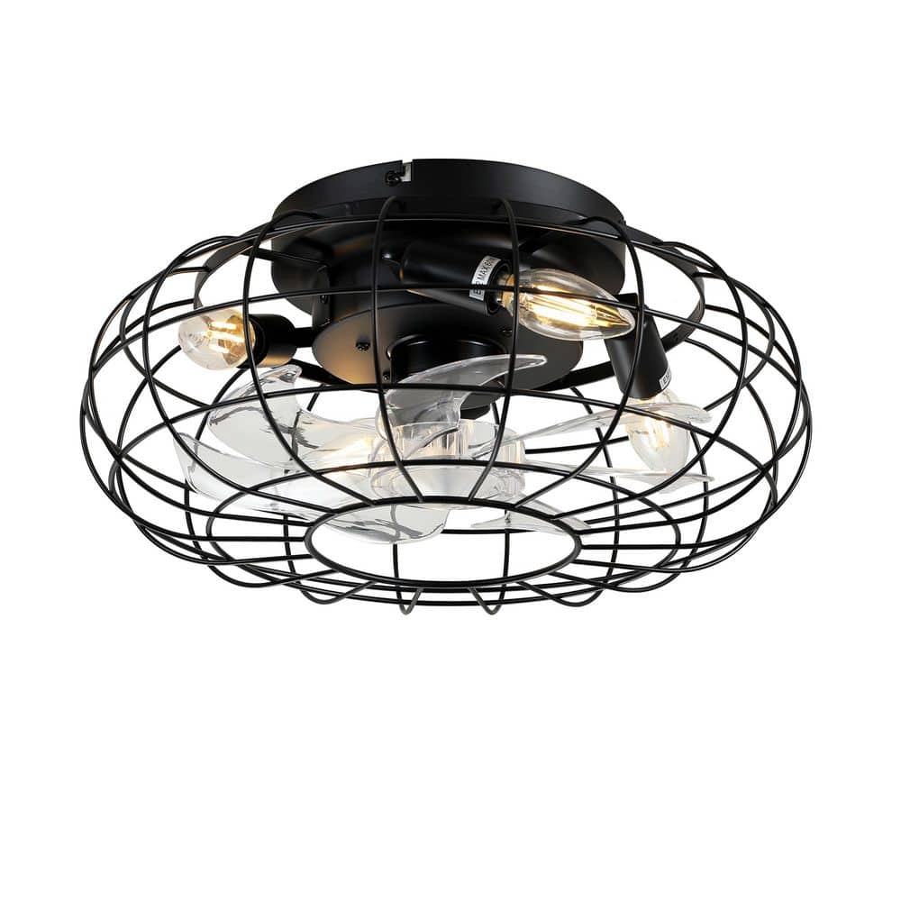 15.7 in. Smart Indoor Matte Black Low Profile Standard Ceiling Fan with Lights Kit and Remote Control price history on PriceWatchPro