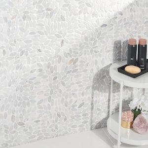 Countryside Flower Carrara 11.81 in. x 11.81 in. Natural Marble Floor and Wall Mosaic Tile (0.96 sq. ft./Each)