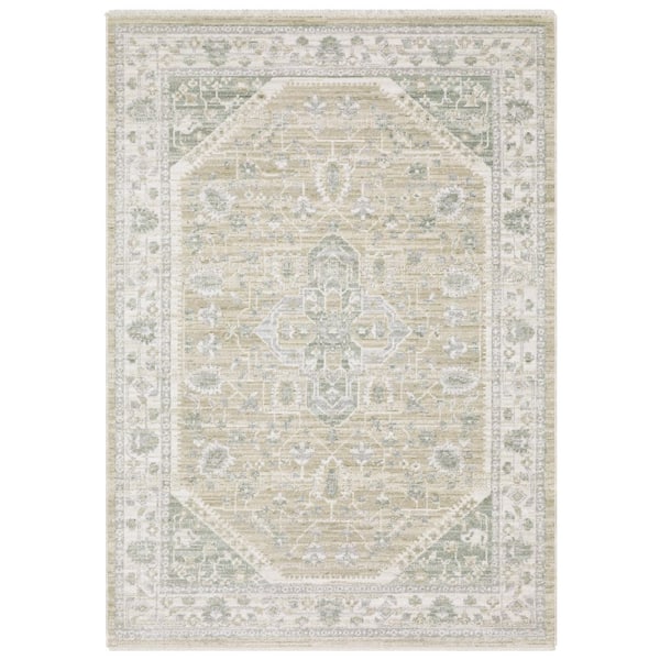 Lennon 5 ft. x 8 ft. Blue/Beige Oriental Area Rug