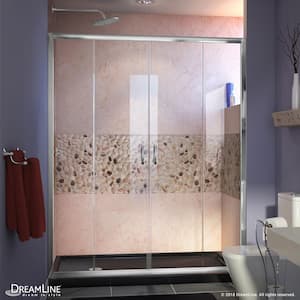 Contractors Wardrobe Model 6100 26-1/8 in. to 28-1/8 in. x 63 in. Framed  Pivot Shower Door in Bright Clear with Rain Glass 61-2663BCRNX - The Home  Depot