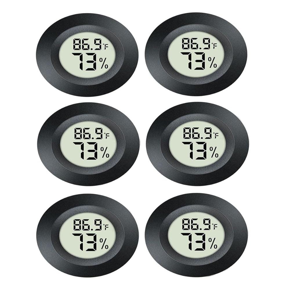 Digital Hygrometer Thermometer 6 Pack Mini LCD Humidity Meter 24-Vent Sensor for Reptile Tanks, Greenhouses price history on PriceWatchPro
