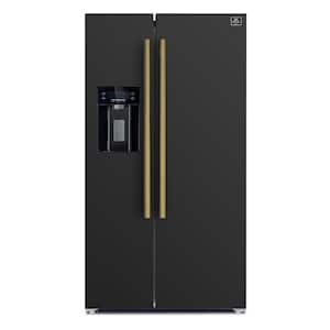 Espresso Salerno 36 in. Side-by-Side Black Refrigerator 20 cu.ft