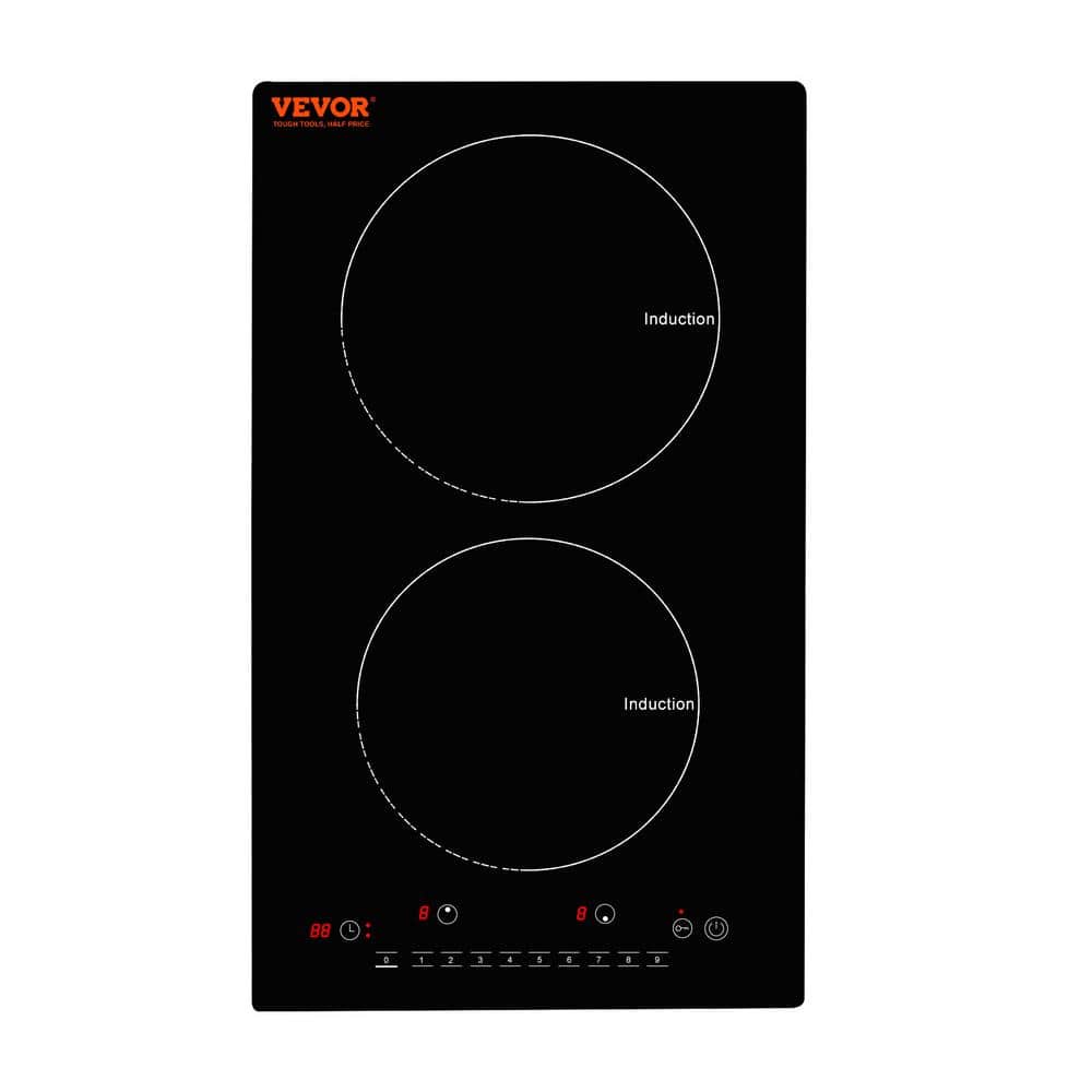 Square Stainless Steel Heavy-Duty Induction Cooktop - 120V, 1800 Watts - 18  1/2 x 14 1/2 x 5 3/4 - 1 count box