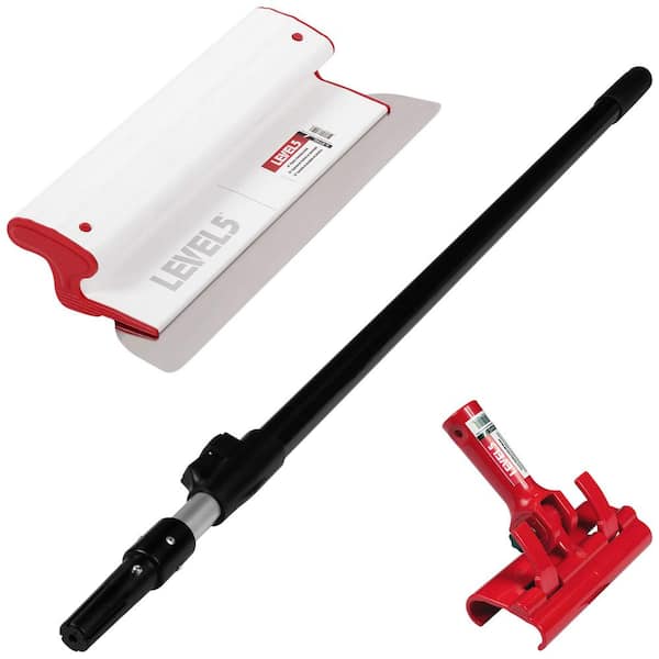 LEVEL5 14 in. Composite Skimming Blade Combo with Handle Adapter Plus 49 - 87 in. Extension Handle