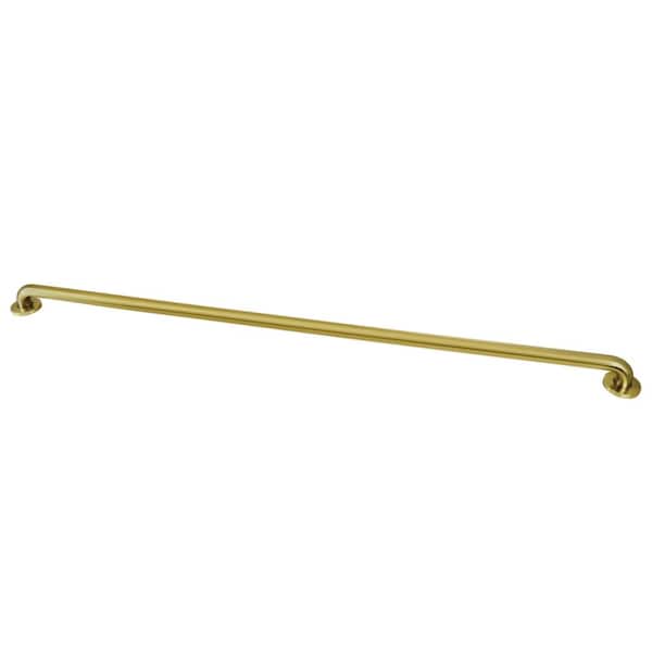 Meridian 54 in. x 1.25 in. Grab Bar in Brushed Brass