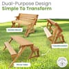 northbeam Natural Wood Interchangeable Picnic Table and Bench MPG-ACT04