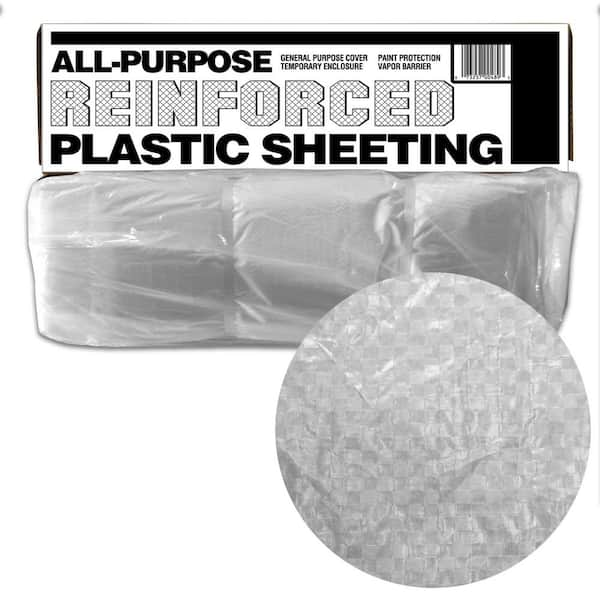 Husky 20 ft. x 100 ft. Clear Reinforced Polyethylene Sheeting