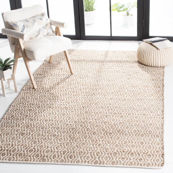 Cape Cod Natural 4 ft. x 6 ft. Interlace Geometric Area Rug