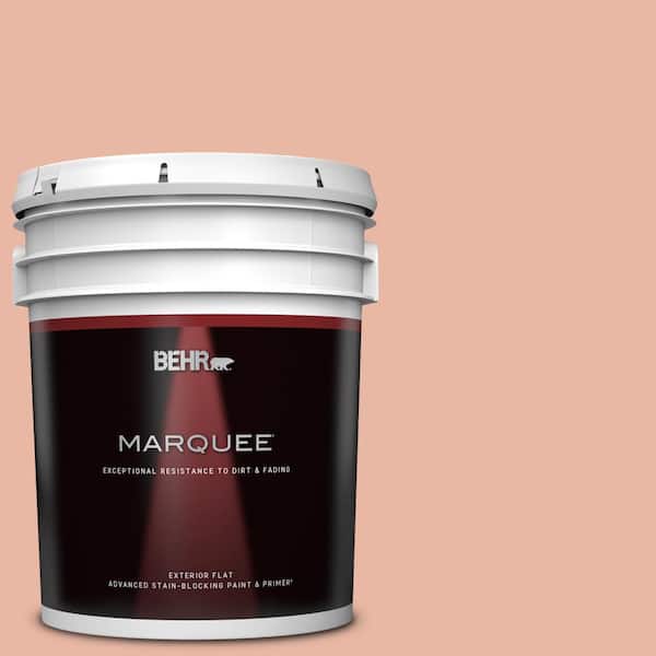 BEHR MARQUEE 5 gal. #M190-3 Pink Abalone Flat Exterior Paint & Primer