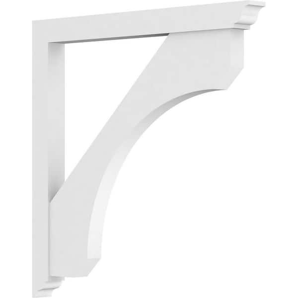 Ekena Millwork Standard Legacy 3 in. W x 36 in. H x 36 in. D Signature Urethane Polyurethane Bracket With Traditional Ends