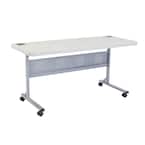 60 in. Grey Plastic Smooth Surface Folding Flip-N-Store Training Table