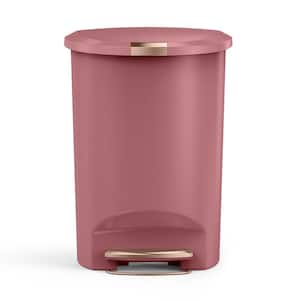 simplehuman 13 Gal. / 50 Liter Semi-Round Step Kitchen Trash Can ...