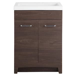 Stancliff 24.50 in. W x 18.75 in. D Bath Vanity in Elm Ember with Cultured Marble Vanity Top in White with White Basin